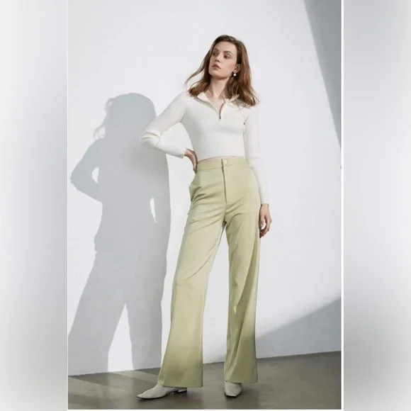 J.ING Business Essential Pistachio Trousers EUC Size XS - Picture 2 of 8